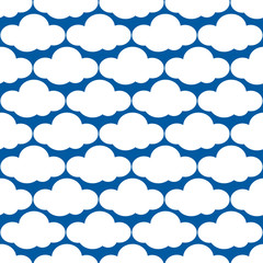 Vector clouds weather seamless pattern