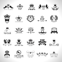 VIP Logo Set - Isolated On White Background - Vector Illustration, Graphic Design. For Web,Websites,Print,Presentation Templates,Mobile Applications And Promotional Materials