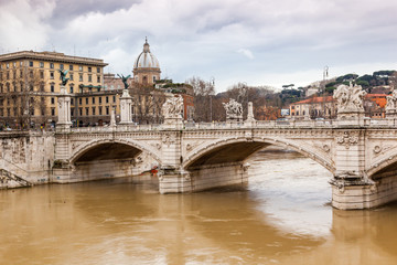 Obraz premium The bridge via the channel. Italy