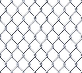 Chain wall on white background