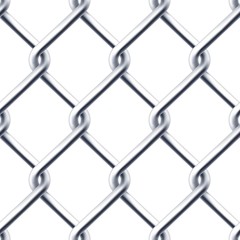 Chain wall on white background