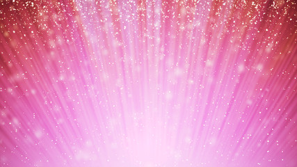 abstract pink swirl waves background golden particles in light b