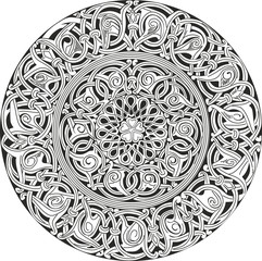 Complex decorative round knot pattern