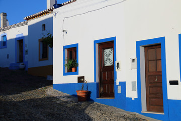 Typical street in the beautiful village of Mertola, Portugal