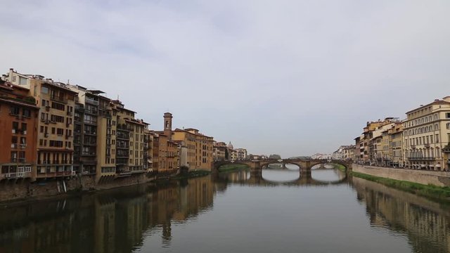 Firence Italy river bridges and Houses