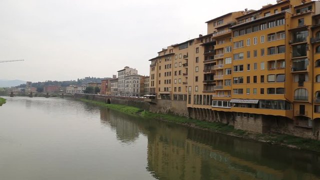 Firence Italy river bridges and Houses