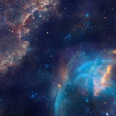 Illustration de la galaxie, fond de l& 39 espace avec des étoiles, nébuleuse, nuages cosmos