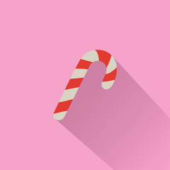 Candy cane isolated on Pink