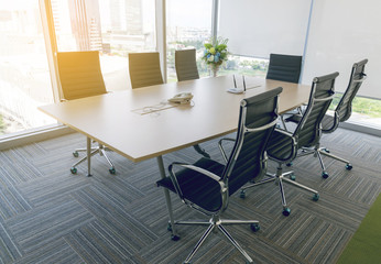 Interior of meeting room in moder office