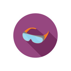 Color construction glasses flat icon. Stock Vector icon. Illustration for web and mobile design