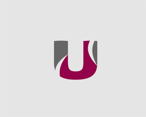 Letter u logo icon design template elements
