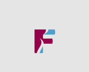 Letter f logo icon design template elements
