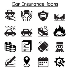 Car insurance icons