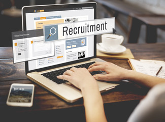 Recruitment Job Work Vacancy Search Concept