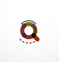 Linear business logo letter