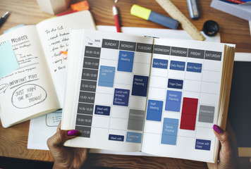 Weekly Schedule To Do List Appointment Concept