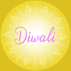 Diwali . Hand drawn lettering for Diwali festival. 