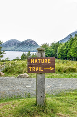 Nature trail sign