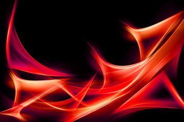 Abstract Wave Red Fire Element of Design Background