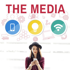 Technology Communication Icons Symbols Concept