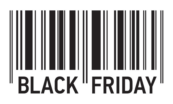 Black Friday Sale, barcode vector design