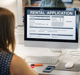 Rental Application Form Financial Concept