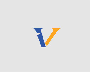 Letter v logo icon design template elements
