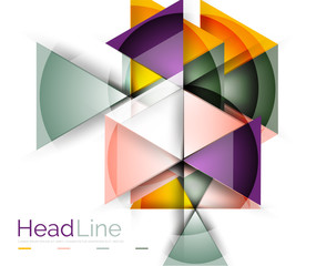 Fototapeta premium Colorful triangles on white background