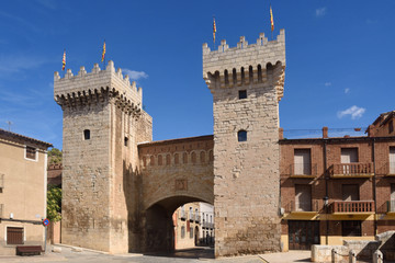 Puerta baja (low door) in medieval town of Daroca, Zaragoza prov