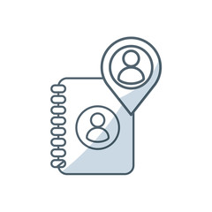 directory book with social medica icon vector illustration design