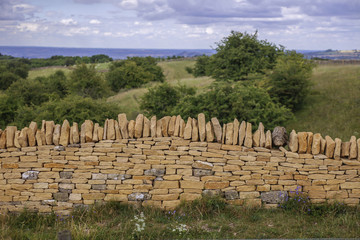 Dry stone wall in England