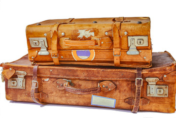 Old leather suitcases