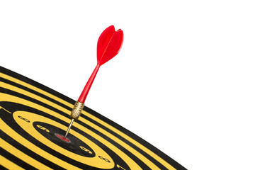 dart target board, abstract of success isolated on white background