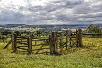 Fence in beautiful landscape