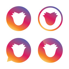 Flower sign icon. Rose symbol.