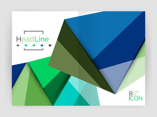 Geometric triangle business brochure template