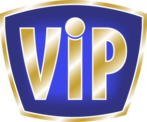VIP sign royal blue with glow