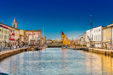 boats on the harbor in Italy