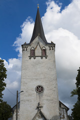 Bell tower of Lutheran Church in Keila, Estonia