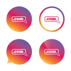 Domain COM sign icon. Top-level internet domain.