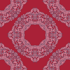 Seamless pattern in rococo style, victorian style, in renaissanc