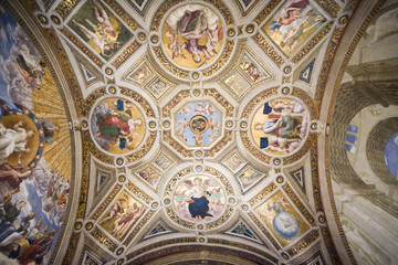 Room of the Segnatura ceiling, Raphael's rooms, Vatican Museums