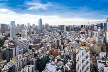 Tokyo Skyline  / cityscape, cityscpae modern office building vie