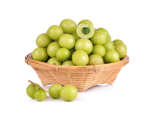 Indian gooseberry on white background