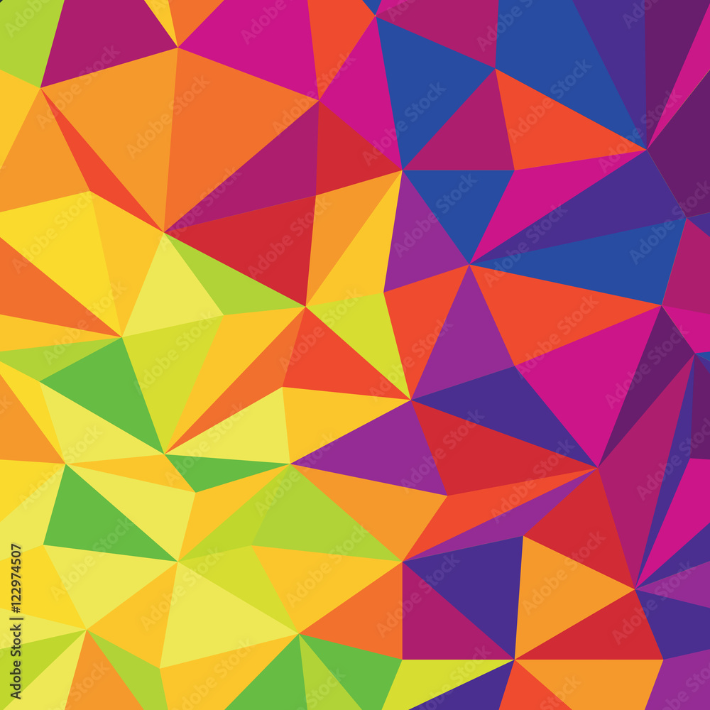 Poster Abstract Low Poly Colorful Background Template. Vector pattern