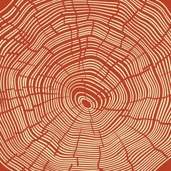 Tree Rings Red Textured Background.