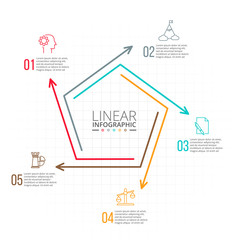 Thin line flat element for infographic.