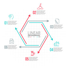 Thin line flat element for infographic.