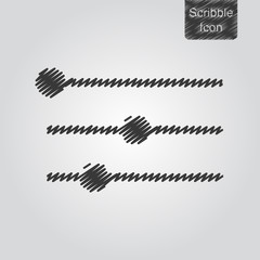 Vector icon of Audio Control in scribble style