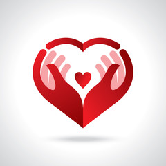 Hands and heart.